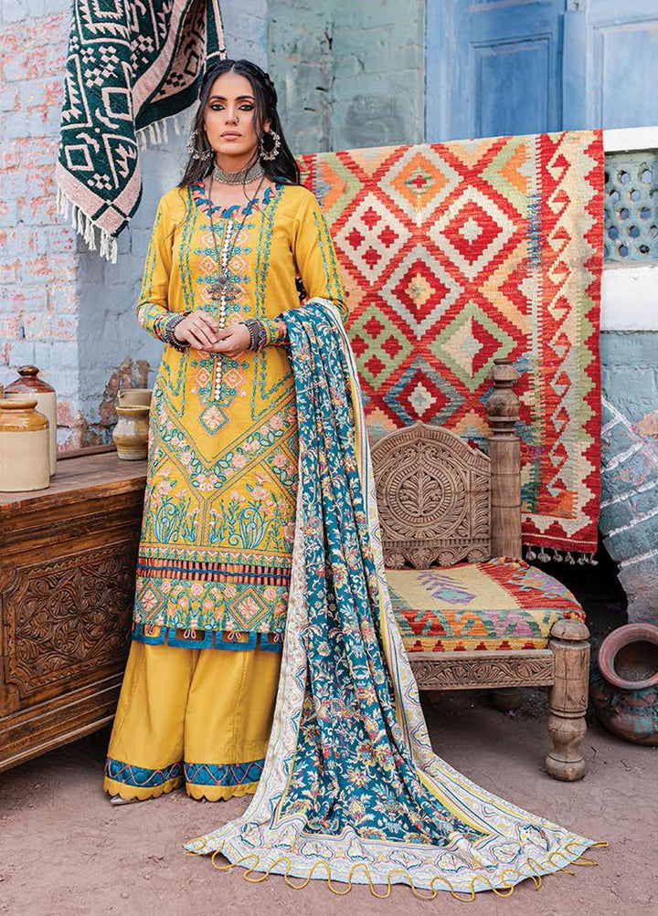 Sakhiyaan By Maria Osama Khan Embroidered  Suits Unstitched 3 Piece MOK22S MS-03 Sandal - Winter Collection