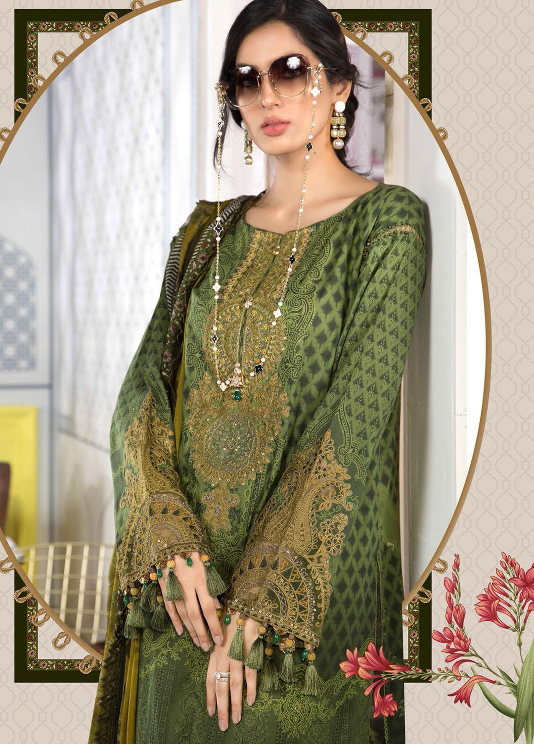 Mprints By Maria B Printed Lawn Suits Unstitched 3 Piece MB21-MP2 1101-A - Summer Collection