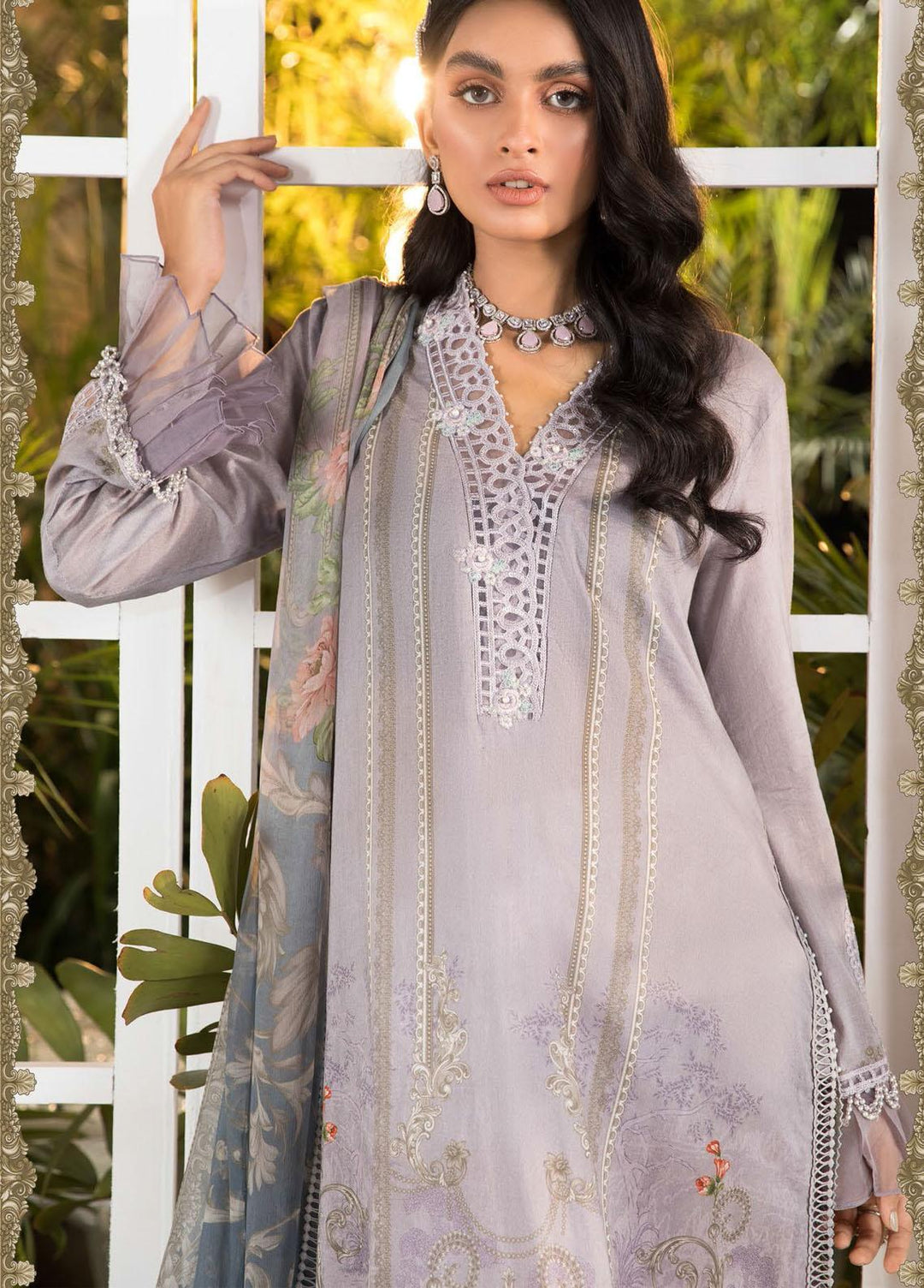 Mprints By Maria B Printed Lawn Suits Unstitched 3 Piece MB21-MP2 1105-B - Summer Collection