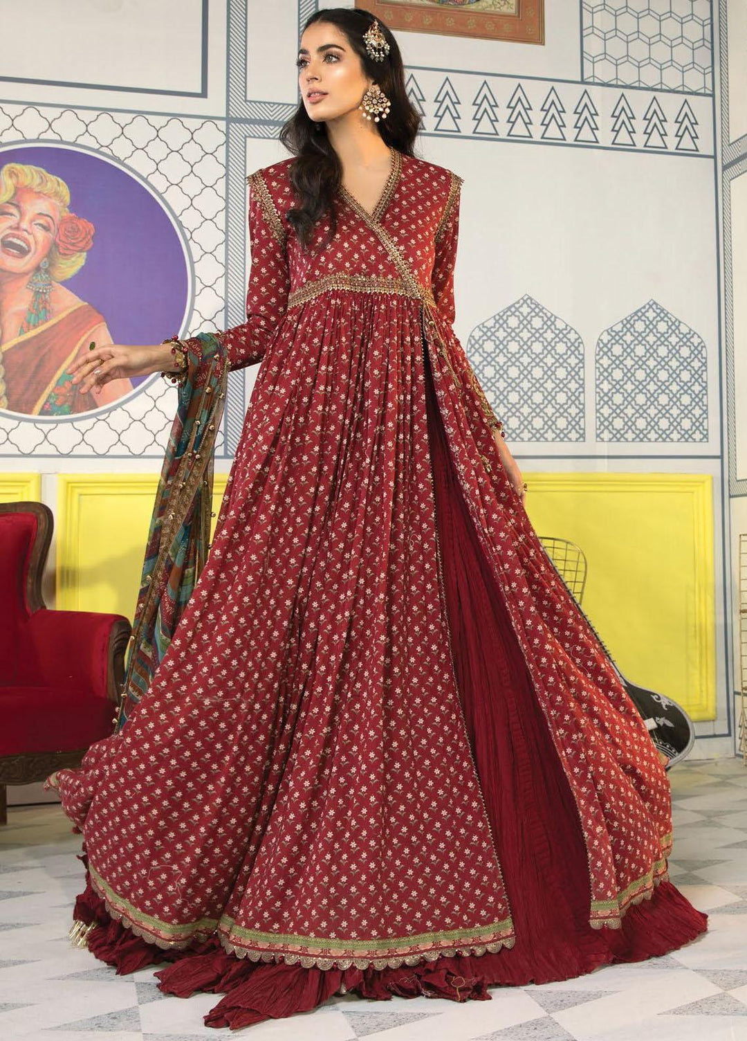 Mprints By Maria B Printed Lawn Suits Unstitched 3 Piece MB21-MP2 1109-B - Summer Collection