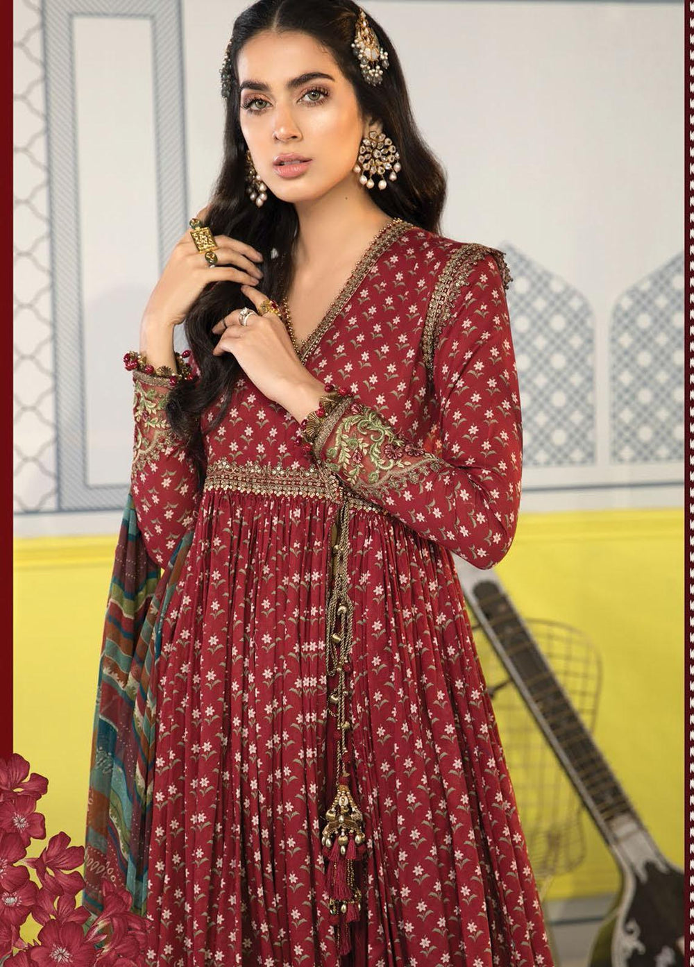 Mprints By Maria B Printed Lawn Suits Unstitched 3 Piece MB21-MP2 1109-B - Summer Collection