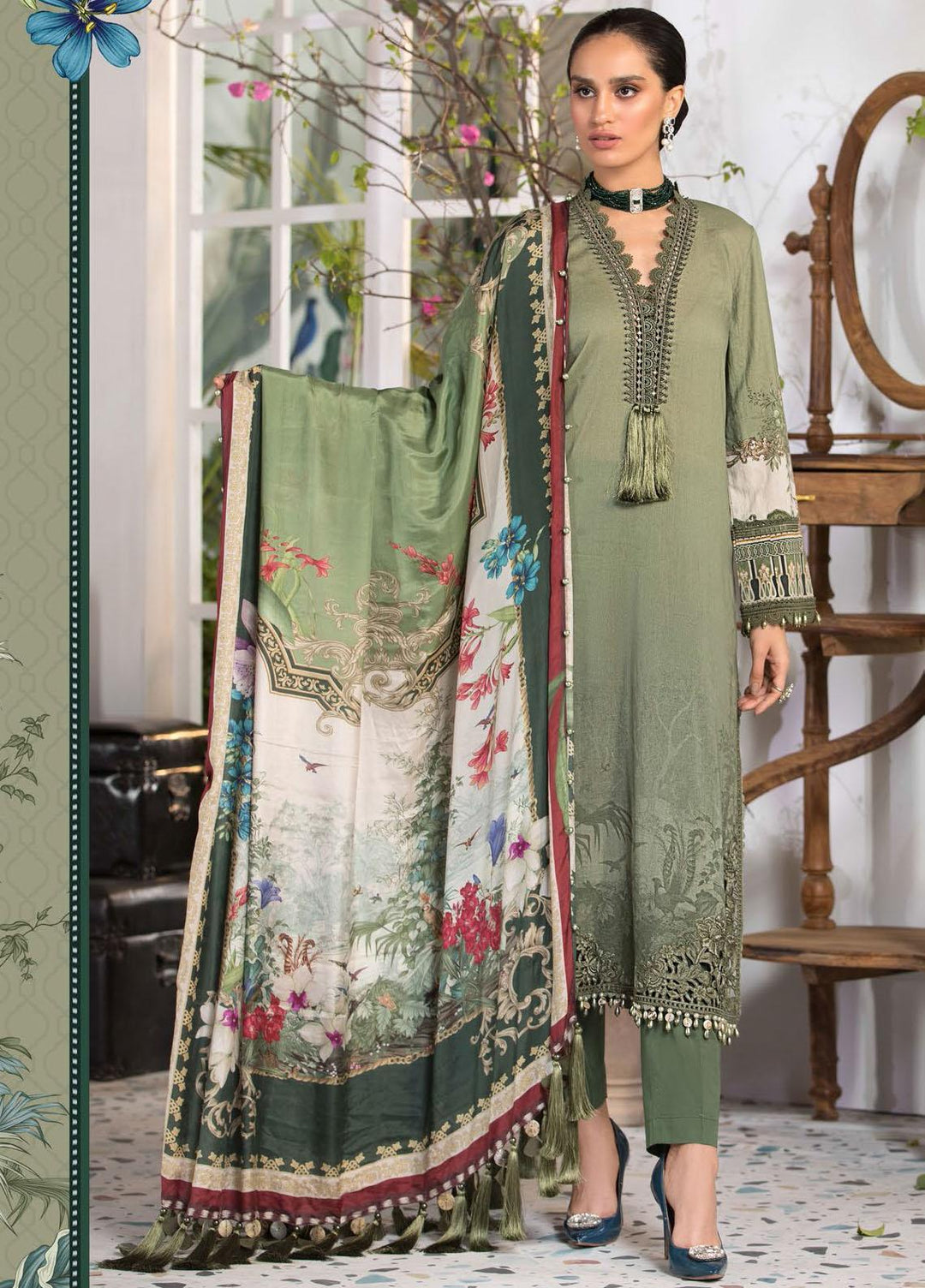 Mprints By Maria B Printed Lawn Suits Unstitched 3 Piece MB21-MP2 1110-A - Summer Collection