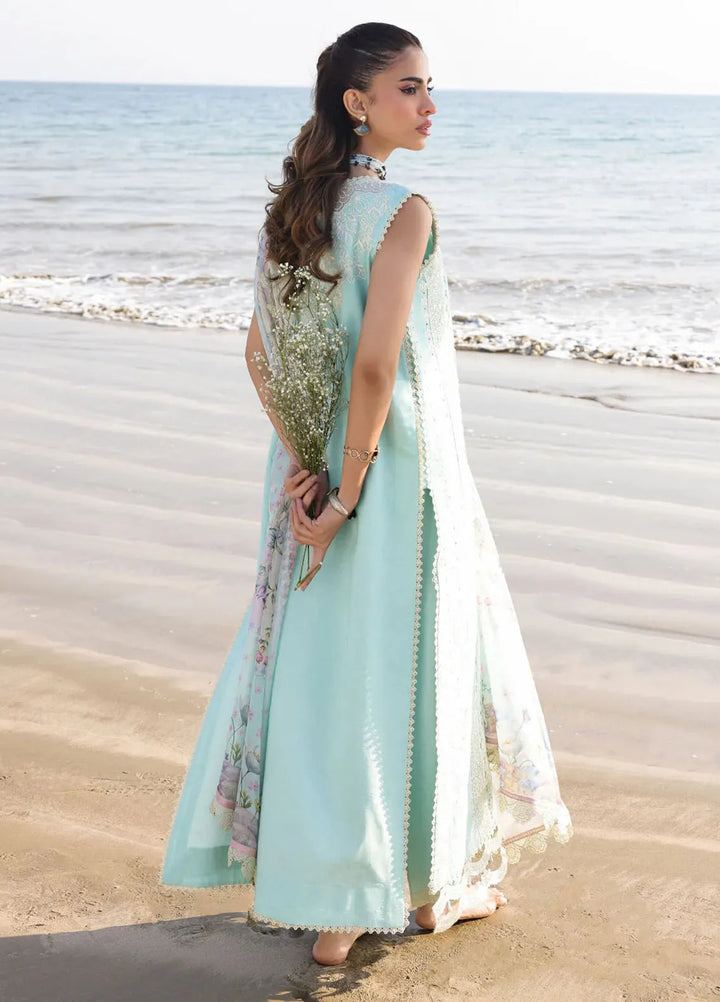 Marine by Faiza Faisal Embroidered Lawn Suit Unstitched 3 Piece FFX25LL Aine - Summer Collection