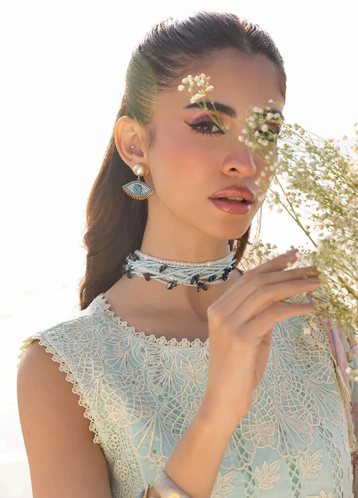 Marine by Faiza Faisal Embroidered Lawn Suit Unstitched 3 Piece FFX25LL Aine - Summer Collection