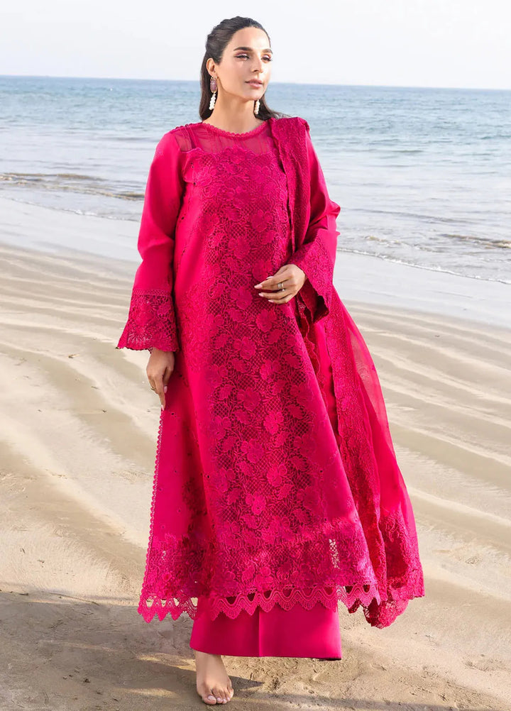 Marine by Faiza Faisal Embroidered Lawn Suit Unstitched 3 Piece FFX25LL Aroha - Summer Collection