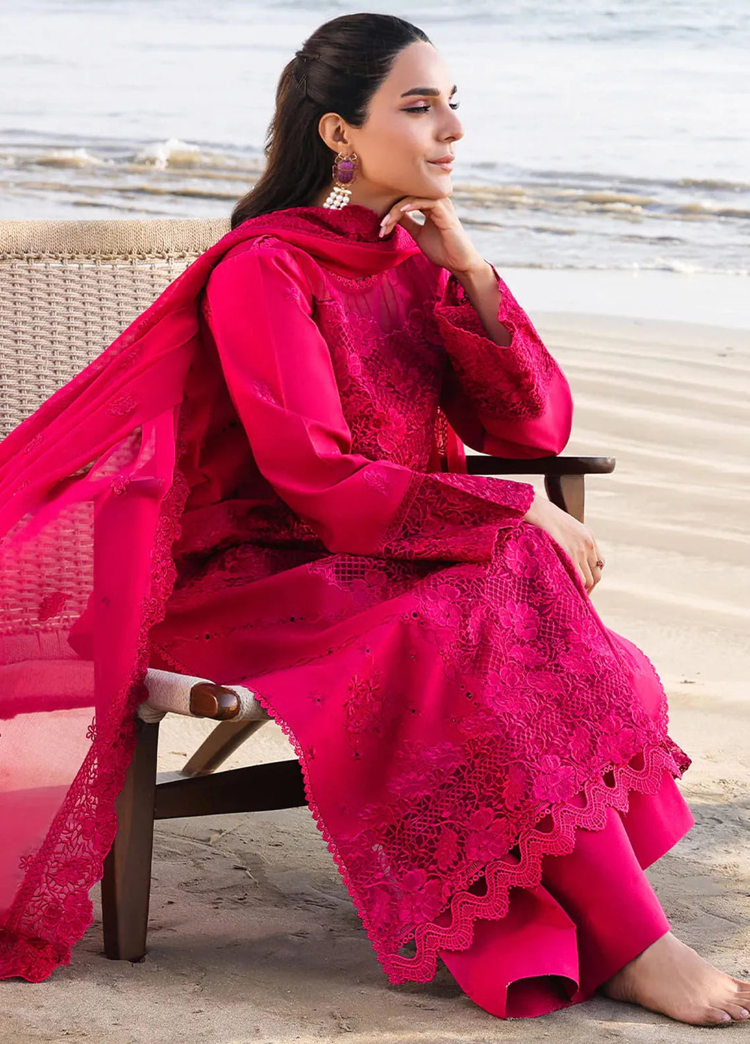 Marine by Faiza Faisal Embroidered Lawn Suit Unstitched 3 Piece FFX25LL Aroha - Summer Collection