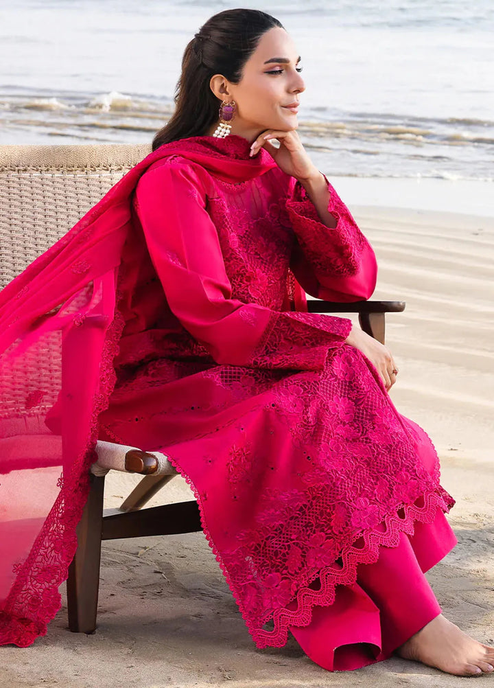 Marine by Faiza Faisal Embroidered Lawn Suit Unstitched 3 Piece FFX25LL Aroha - Summer Collection
