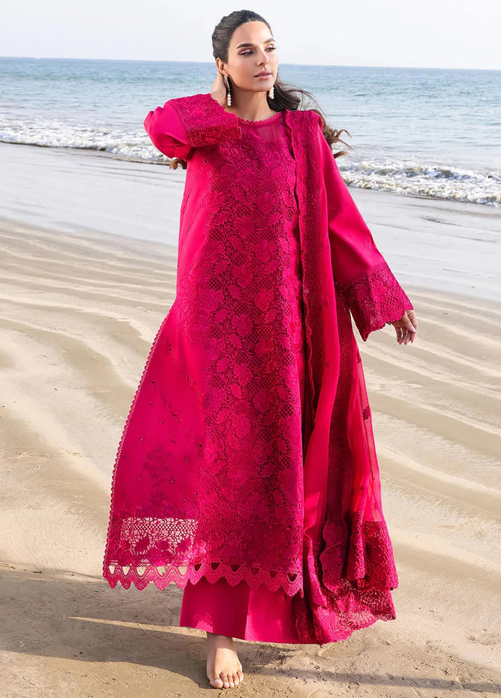Marine by Faiza Faisal Embroidered Lawn Suit Unstitched 3 Piece FFX25LL Aroha - Summer Collection