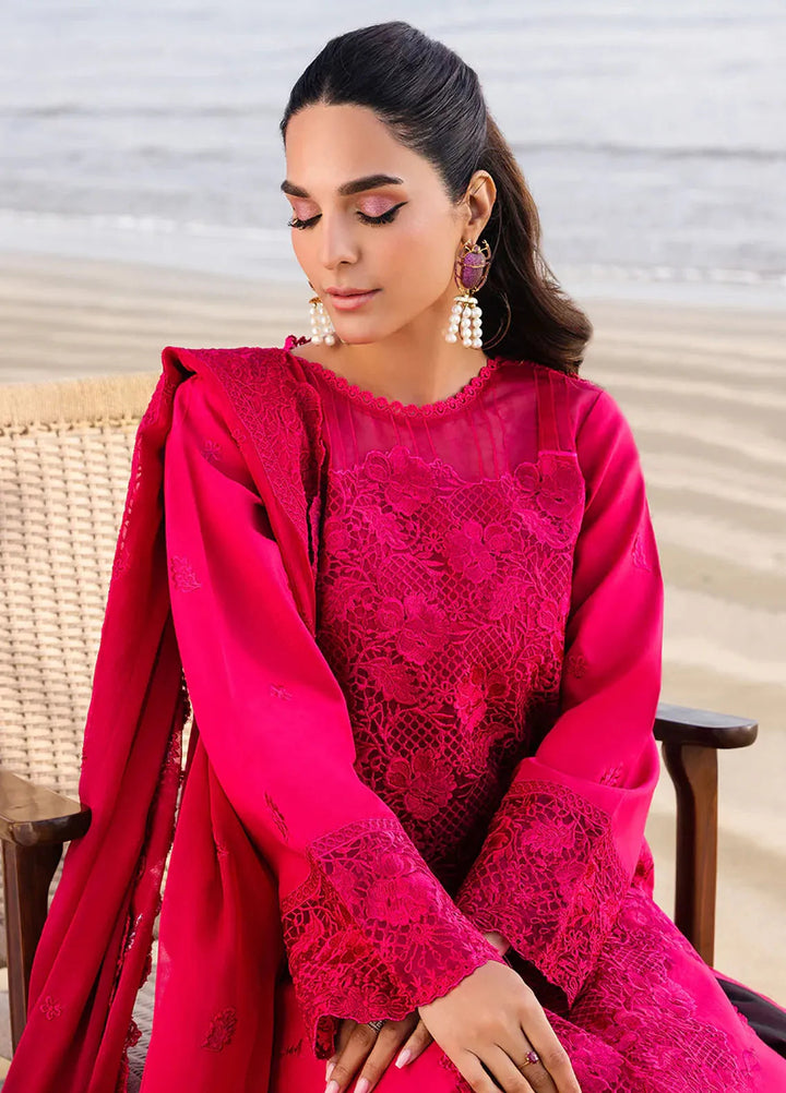 Marine by Faiza Faisal Embroidered Lawn Suit Unstitched 3 Piece FFX25LL Aroha - Summer Collection