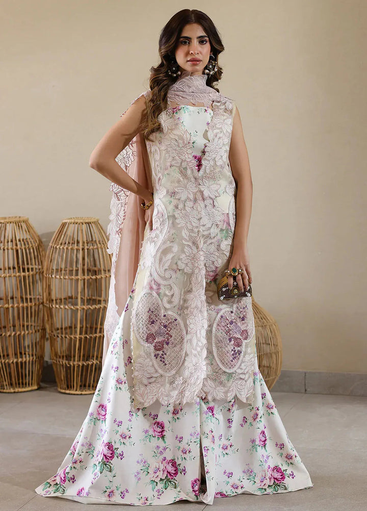 Marine by Faiza Faisal Embroidered Lawn Suit Unstitched 3 Piece FFX25LL Elisha - Summer Collection