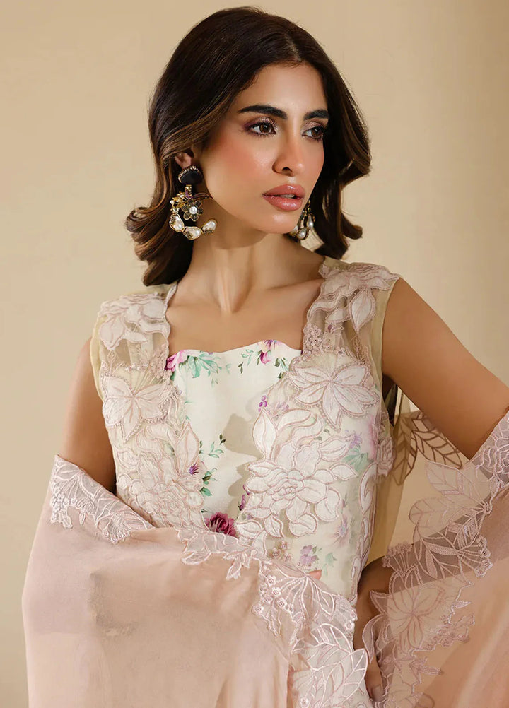 Marine by Faiza Faisal Embroidered Lawn Suit Unstitched 3 Piece FFX25LL Elisha - Summer Collection