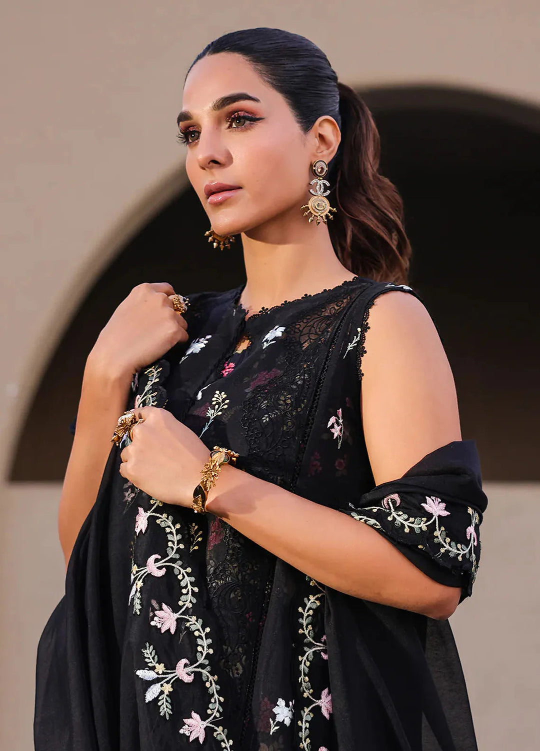 Marine by Faiza Faisal Embroidered Lawn Suit Unstitched 3 Piece FFX25LL Elva - Summer Collection