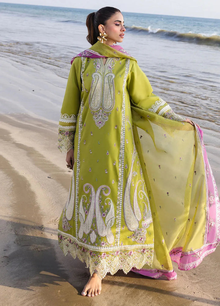 Marine by Faiza Faisal Embroidered Lawn Suit Unstitched 3 Piece FFX25LL Hina - Summer Collection