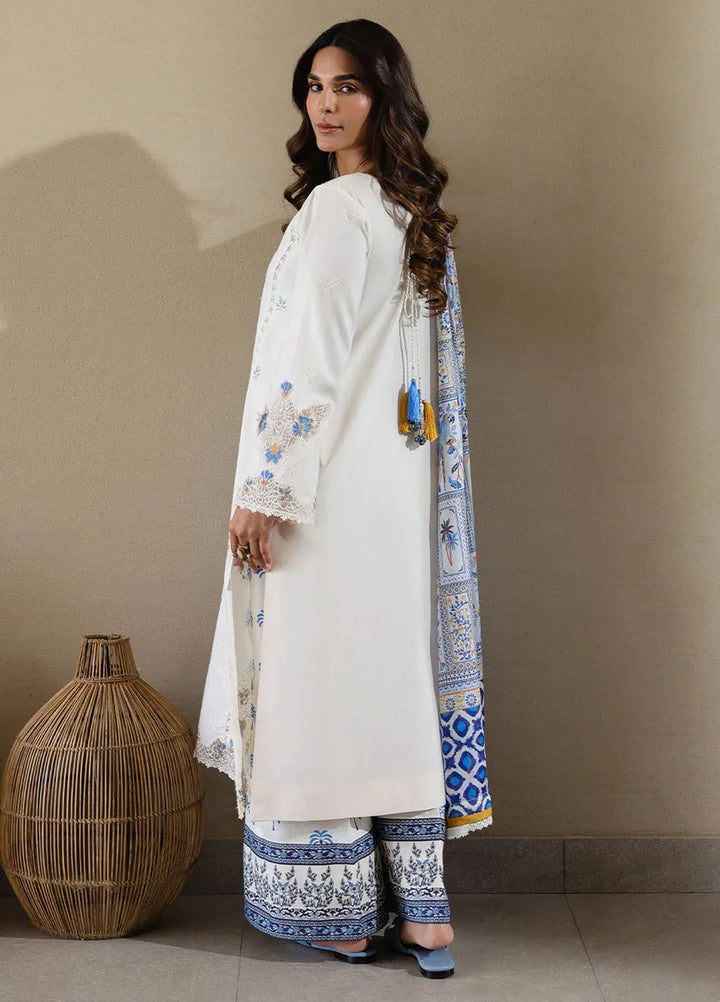 Marine by Faiza Faisal Embroidered Lawn Suit Unstitched 3 Piece FFX25LL Mirha - Summer Collection