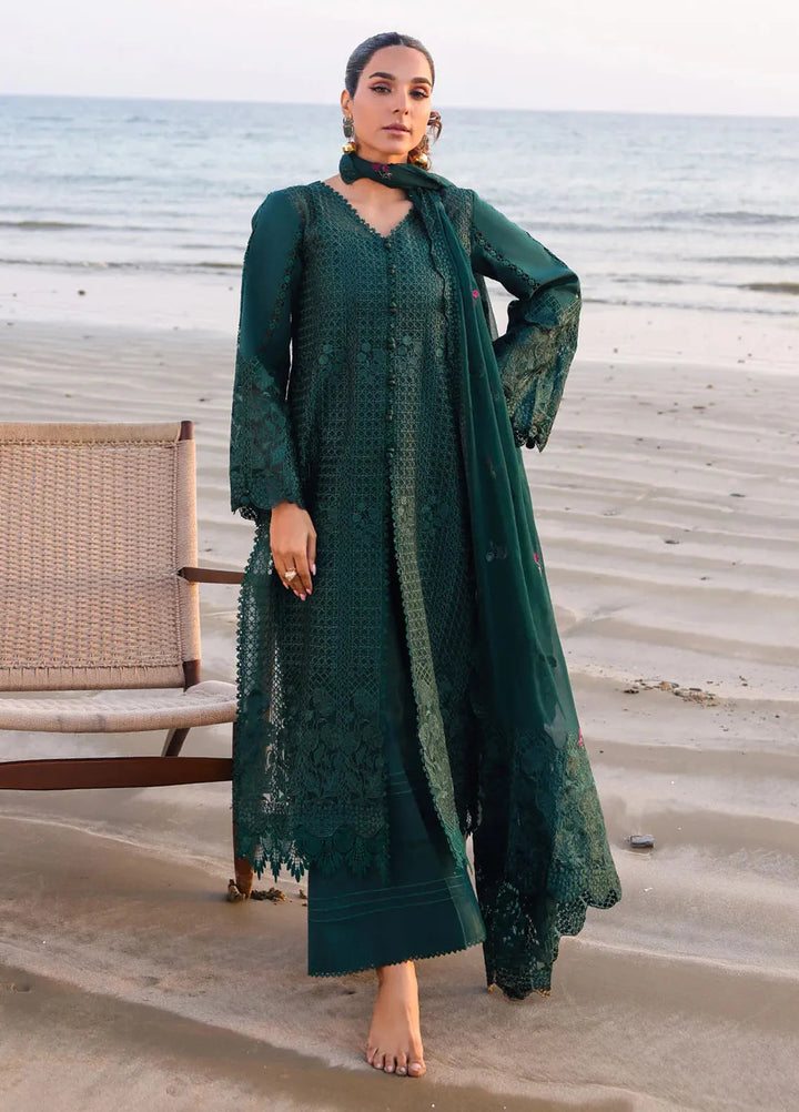 Marine by Faiza Faisal Embroidered Lawn Suit Unstitched 3 Piece FFX25LL Sophia - Summer Collection