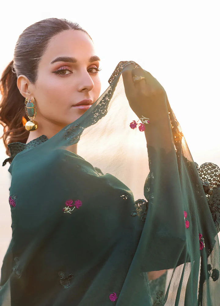 Marine by Faiza Faisal Embroidered Lawn Suit Unstitched 3 Piece FFX25LL Sophia - Summer Collection
