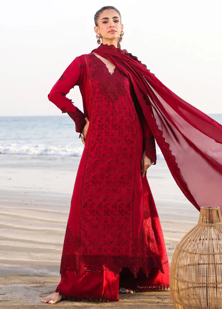 Marine by Faiza Faisal Embroidered Lawn Suit Unstitched 3 Piece FFX25LL Tara - Summer Collection