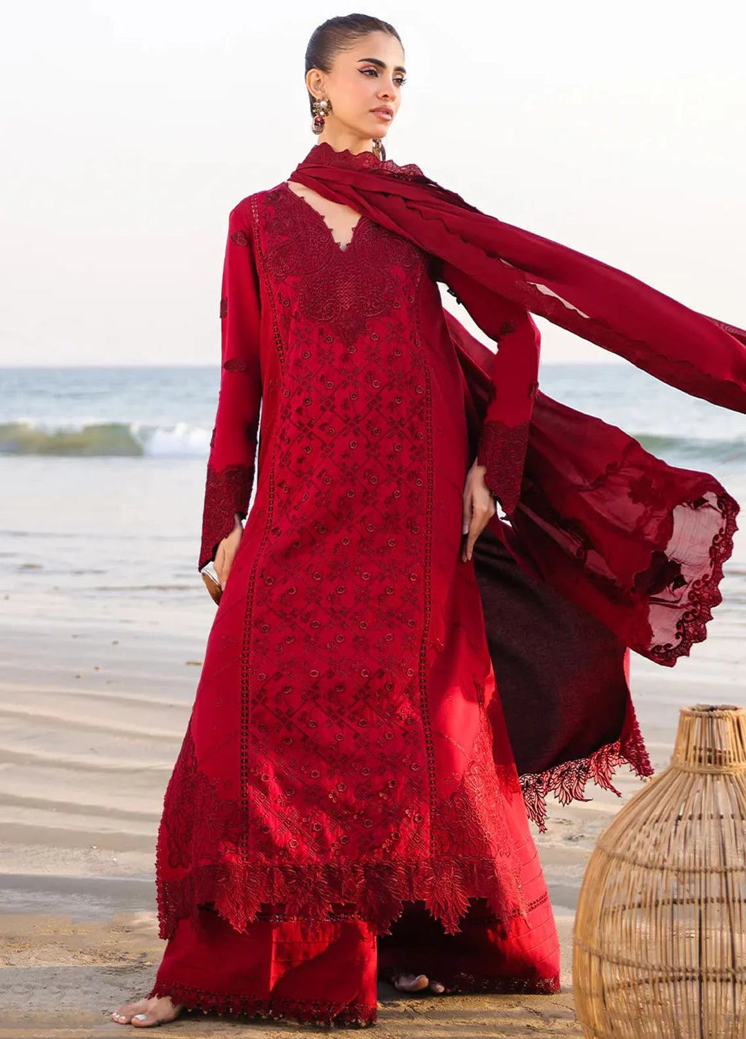 Marine by Faiza Faisal Embroidered Lawn Suit Unstitched 3 Piece FFX25LL Tara - Summer Collection