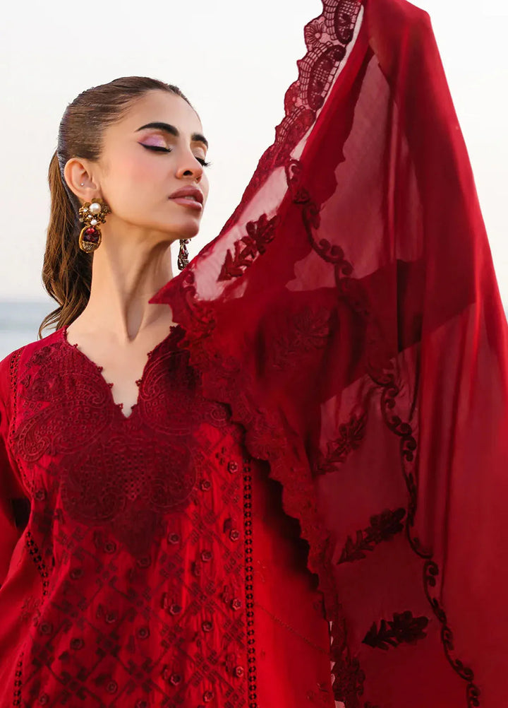 Marine by Faiza Faisal Embroidered Lawn Suit Unstitched 3 Piece FFX25LL Tara - Summer Collection