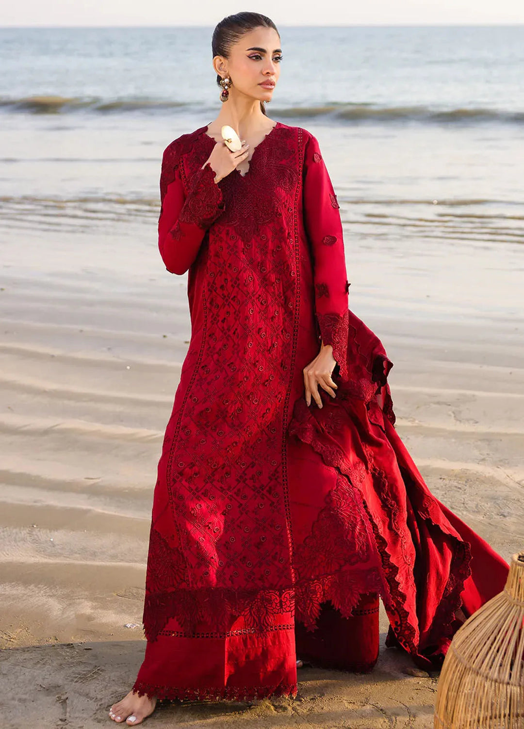 Marine by Faiza Faisal Embroidered Lawn Suit Unstitched 3 Piece FFX25LL Tara - Summer Collection