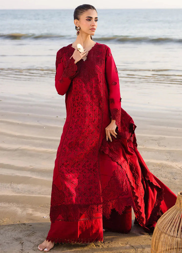 Marine by Faiza Faisal Embroidered Lawn Suit Unstitched 3 Piece FFX25LL Tara - Summer Collection