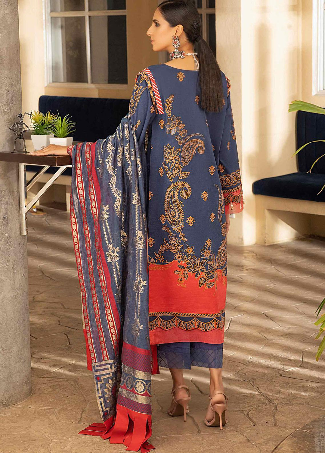 Marjaan By Sifona Embroidered Lawn Suits Unstitched 3 Piece SF21M 02 - Festive Collection