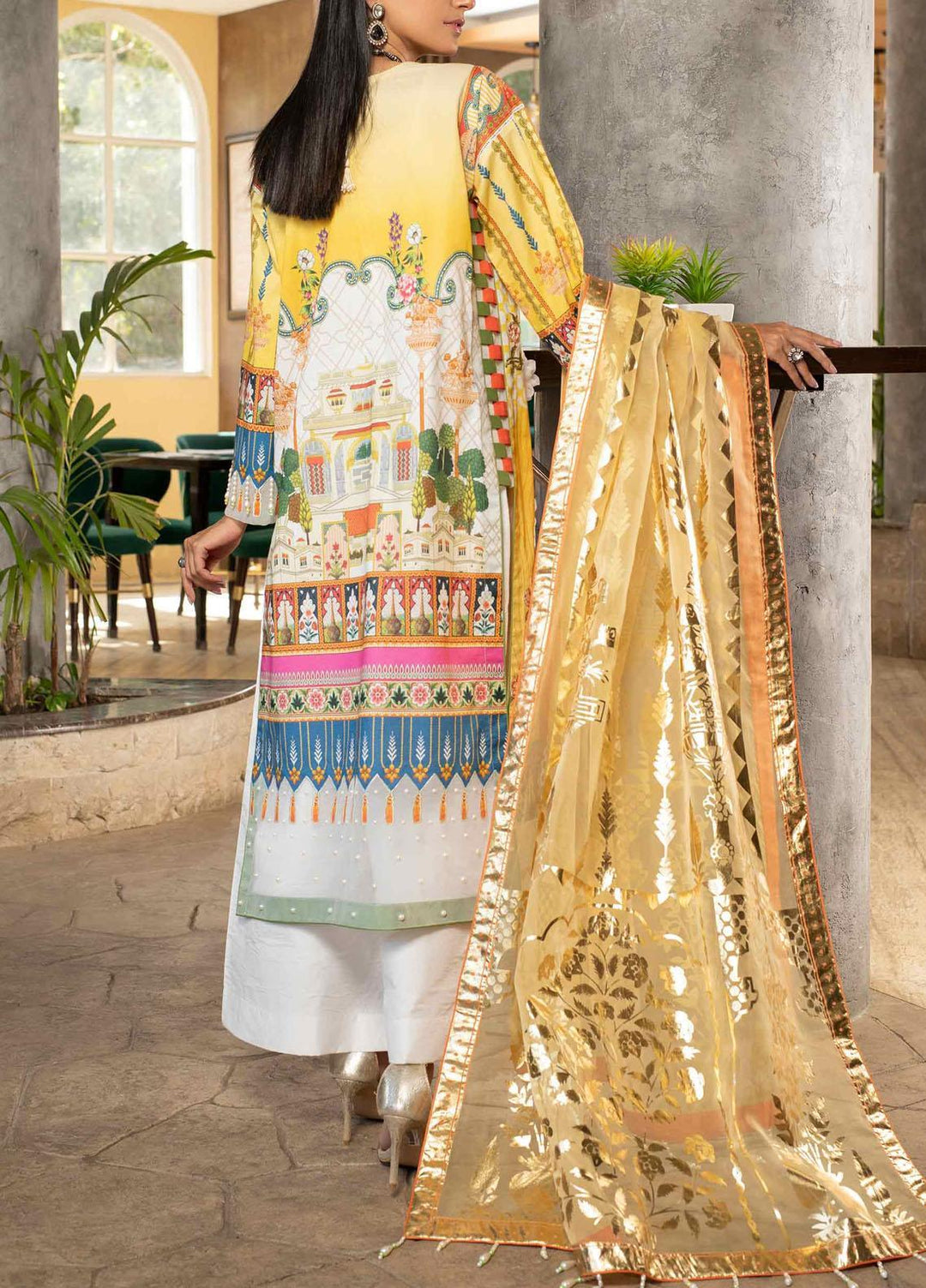 Marjaan By Sifona Embroidered Lawn Suits Unstitched 3 Piece SF21M 08 - Festive Collection