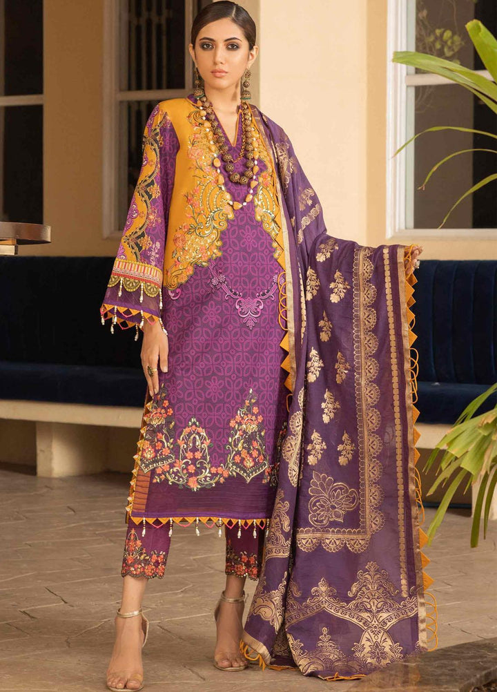 Marjaan By Sifona Embroidered Lawn Suits Unstitched 3 Piece SF21M 11 - Festive Collection