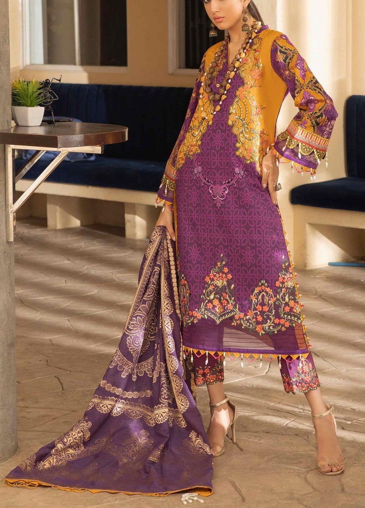 Marjaan By Sifona Embroidered Lawn Suits Unstitched 3 Piece SF21M 11 - Festive Collection
