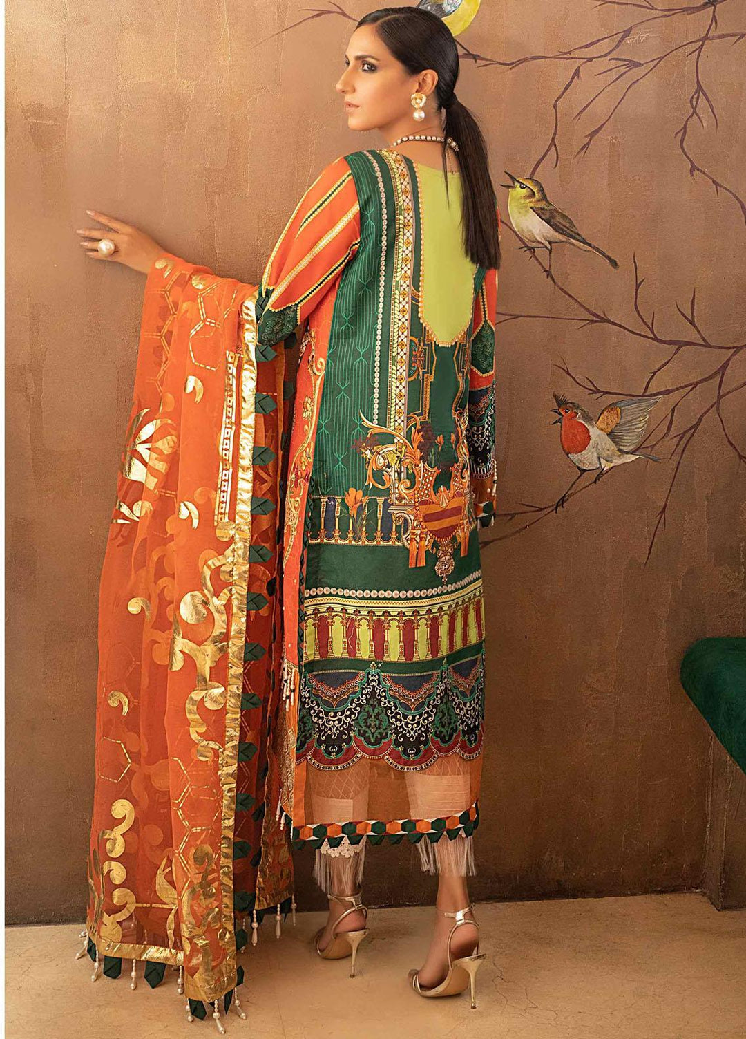 Marjaan By Sifona Embroidered Lawn Suits Unstitched 3 Piece SF21M 12 - Festive Collection