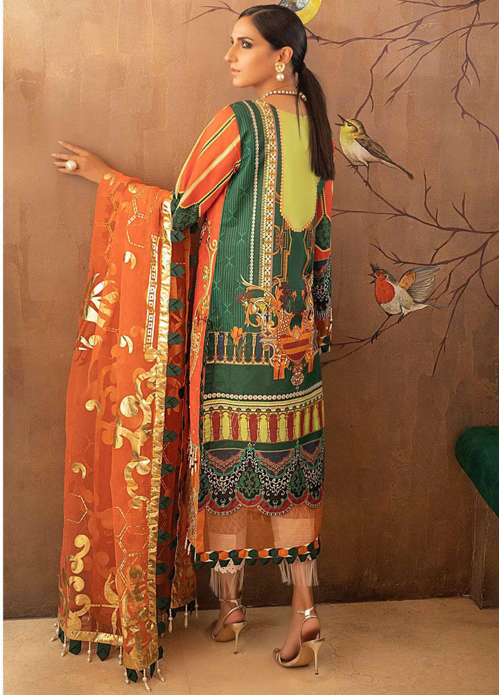 Marjaan By Sifona Embroidered Lawn Suits Unstitched 3 Piece SF21M 12 - Festive Collection