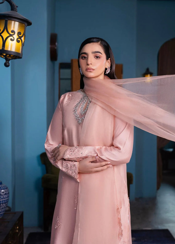 Maroon by Iqra Chaudhry Pret Embroidered Cotton Net 3 Piece Suit Regal Radiance