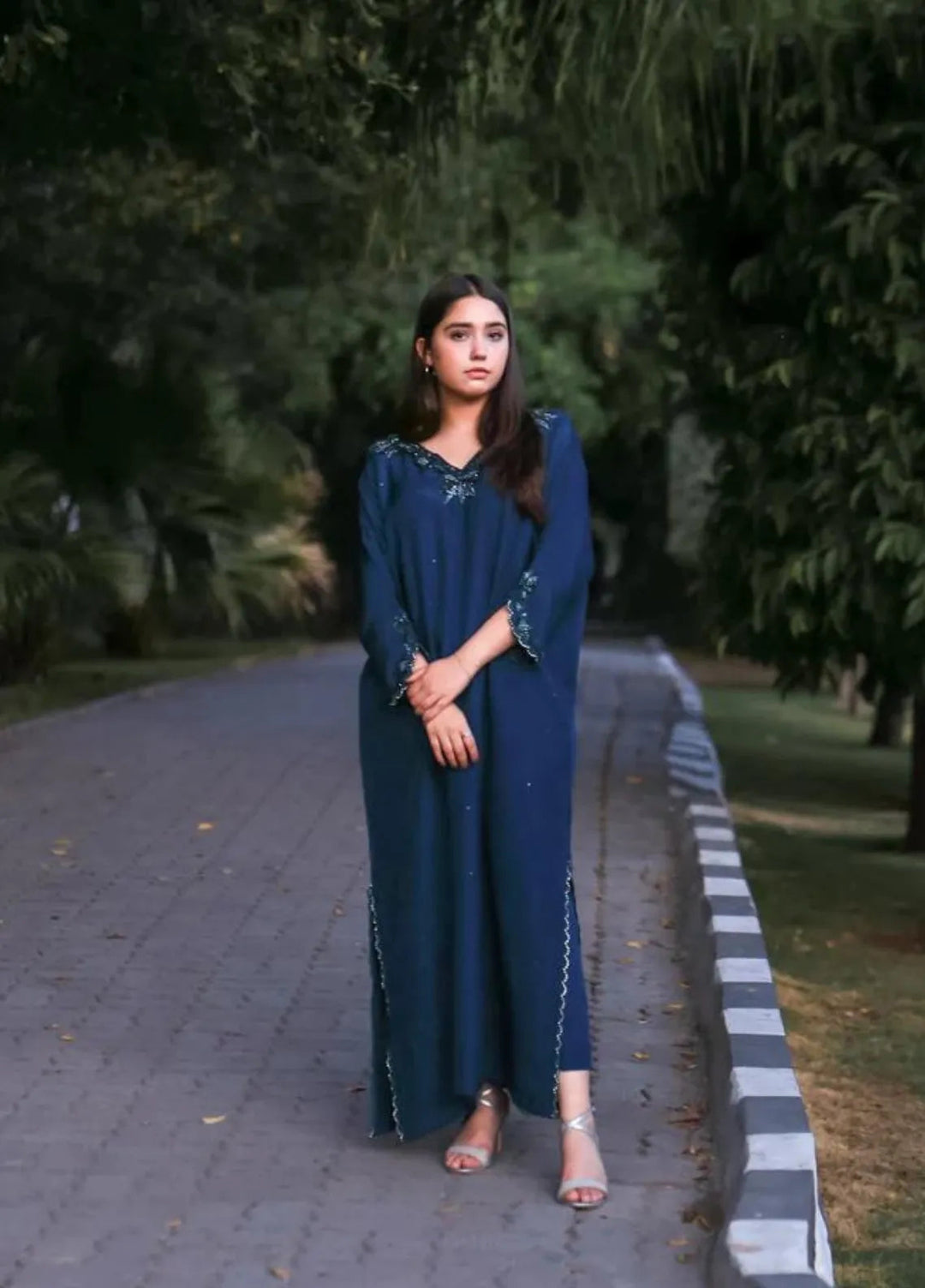 Maroon by Iqra Chaudhry Pret Embroidered Raw Silk 2 Piece Suit Azure Dream