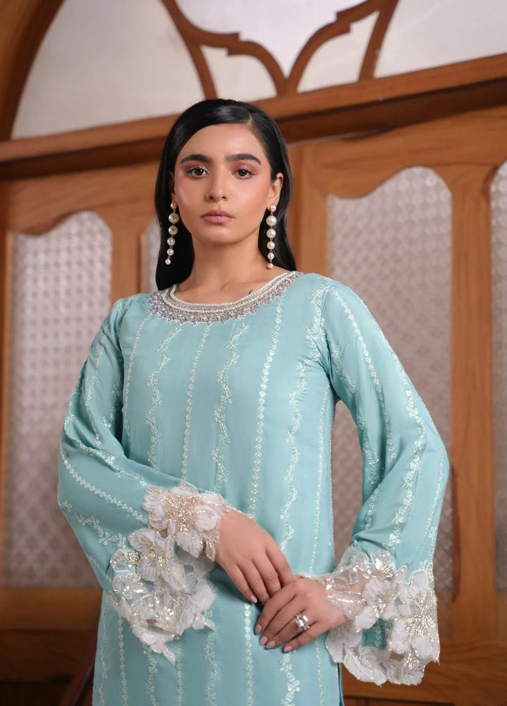 Maroon by Iqra Chaudhry Pret Embroidered Raw Silk 3 Piece Suit Coco