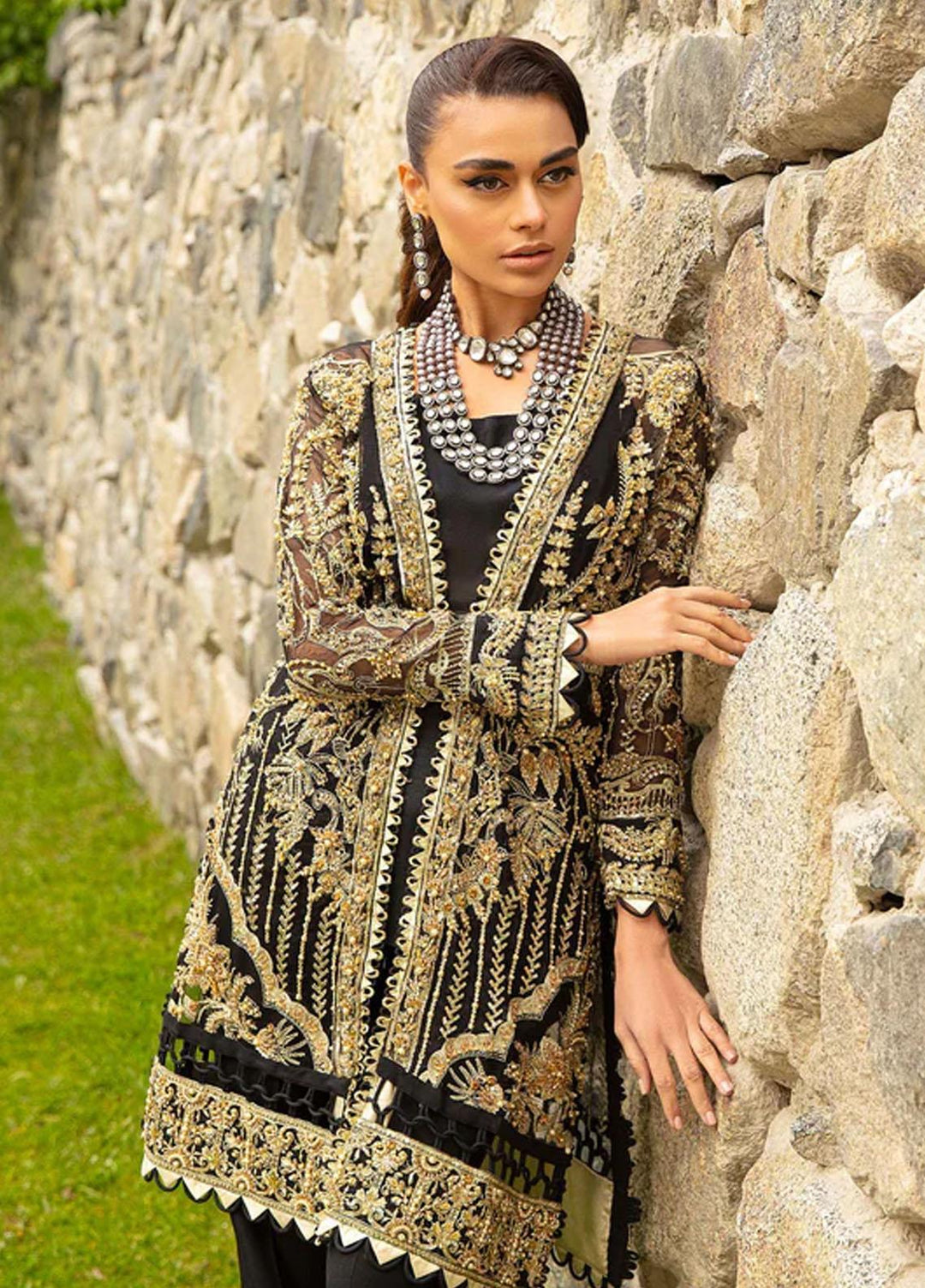 Marwa By Maryam Hussain Embroidered Organza Suits Unstitched 4 Piece MH23MW Husn - Luxury Formal Collection