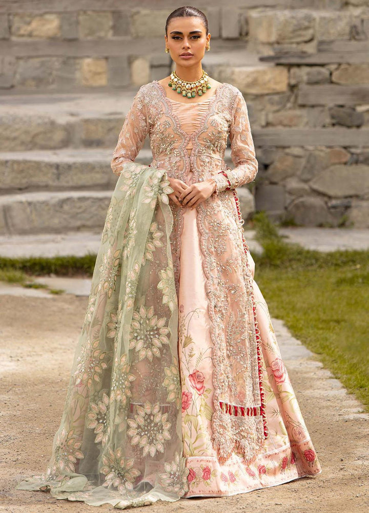 Marwa By Maryam Hussain Embroidered Organza Suits Unstitched 4 Piece MH23MW Shahnoor - Luxury Formal Collection