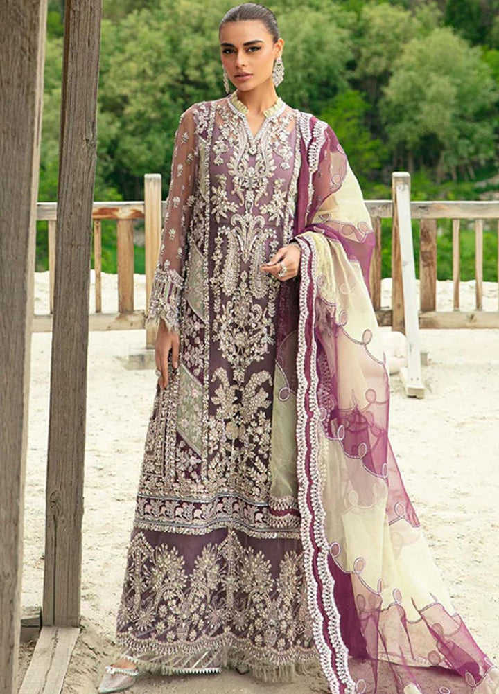 Marwa By Maryam Hussain Embroidered Net Suits Unstitched 4 Piece MH23MW Almas - Luxury Formal Collection