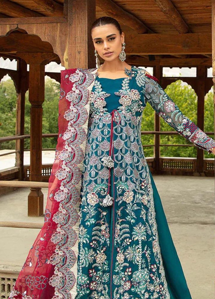 Marwa By Maryam Hussain Embroidered Organza Suits Unstitched 4 Piece MH23MW Gulbano - Luxury Formal Collection