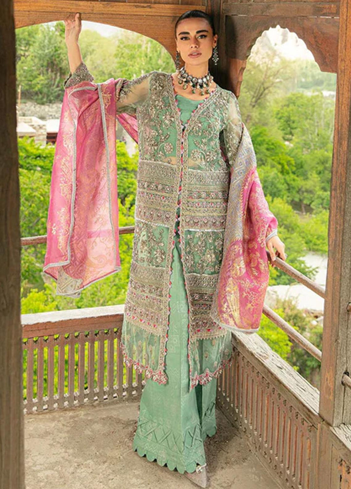 Marwa By Maryam Hussain Embroidered Organza Suits Unstitched 4 Piece MH23MW Dastaan - Luxury Formal Collection