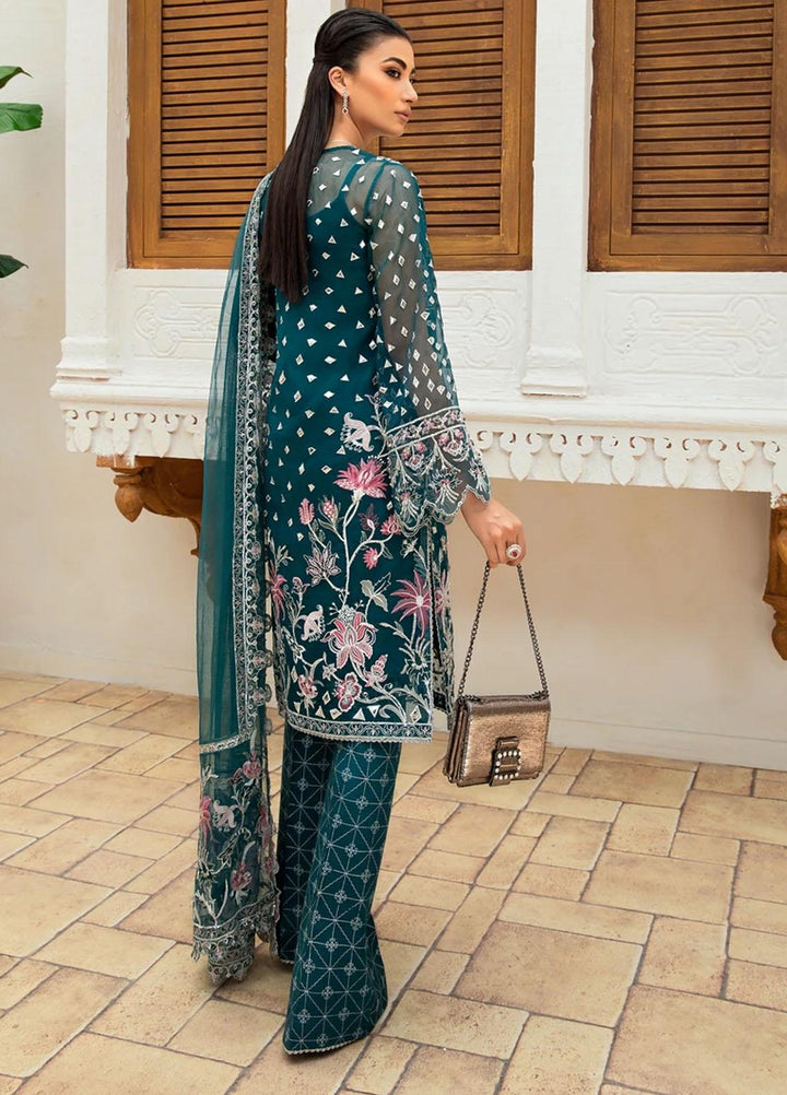 Marwa by Maryam Hussain Embroidered Net Suits Unstitched 3 Piece MH21MF 06 SEHAR - Luxury Collection