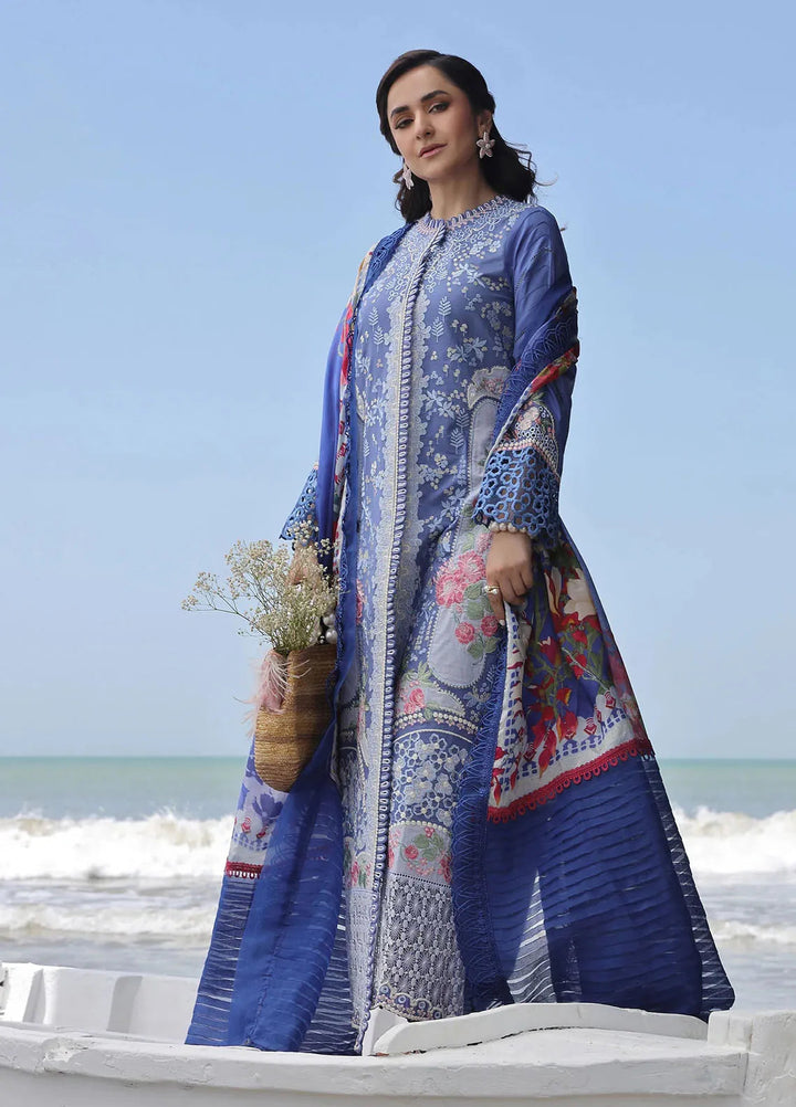Maryam Hussain Embroidered Lawn Suit Unstitched 3 Piece MH24L D-02 Ayra - Luxury Collection