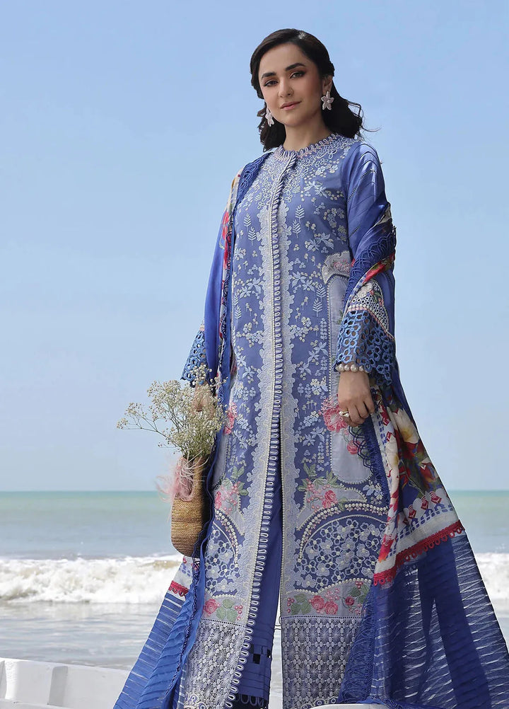 Maryam Hussain Embroidered Lawn Suit Unstitched 3 Piece MH24L D-02 Ayra - Luxury Collection