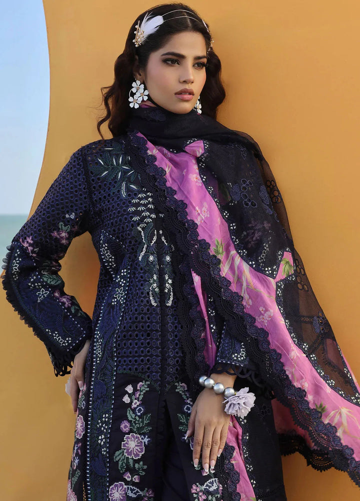 Maryam Hussain Embroidered Lawn Suit Unstitched 3 Piece MH24L D-08 Zoya - Luxury Collection