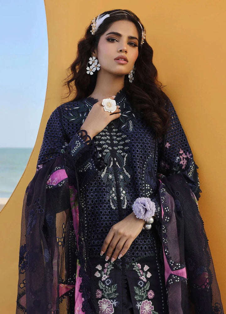 Maryam Hussain Embroidered Lawn Suit Unstitched 3 Piece MH24L D-08 Zoya - Luxury Collection