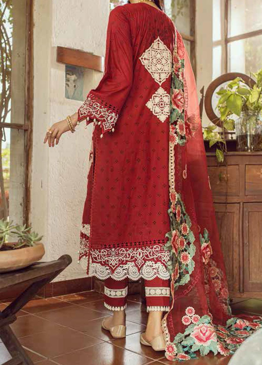 Maryam Hussain Embroidered Lawn Suits Unstitched 3 Piece MRH21FE 02 Khushbu - Festive Collection