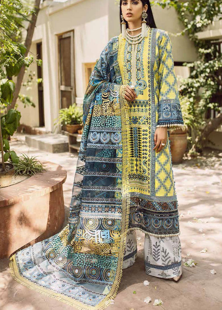 Maryam Hussain Embroidered Lawn Suits Unstitched 3 Piece MRH21FE 03 Motiya - Festive Collection