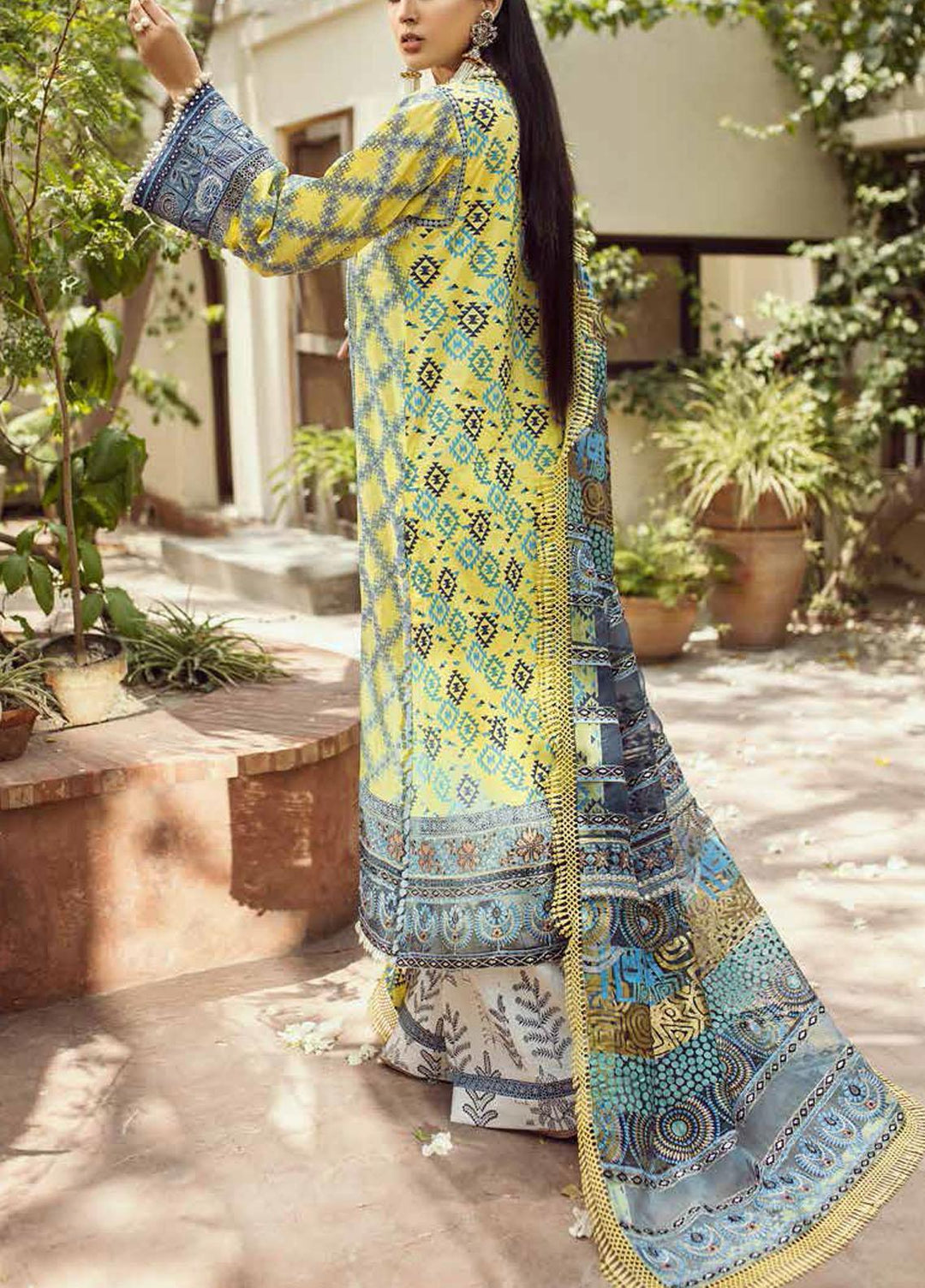 Maryam Hussain Embroidered Lawn Suits Unstitched 3 Piece MRH21FE 03 Motiya - Festive Collection