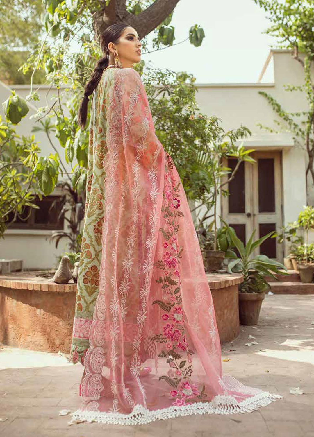 Maryam Hussain Embroidered Lawn Suits Unstitched 3 Piece MRH21FE 06 Roshni - Festive Collection