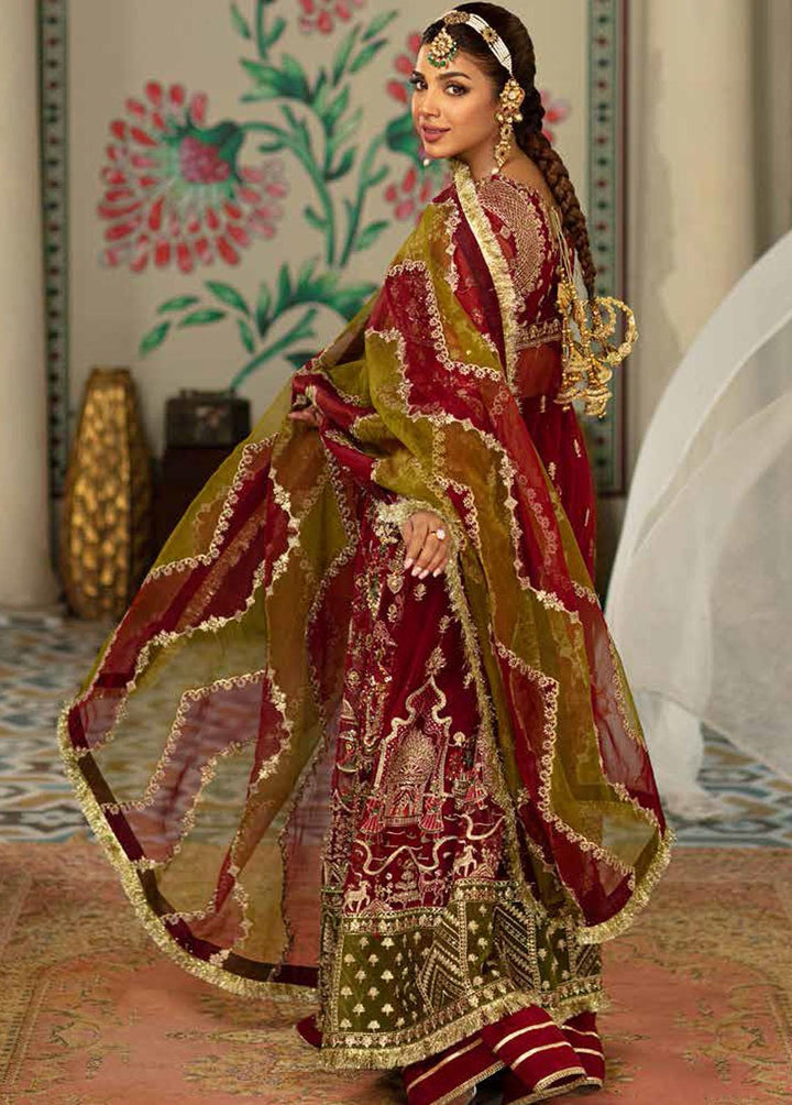 Gulaab By Maryam Hussain Embroidered Net Suits Unstitched 3 Piece MH22G AYNA - Wedding Collection