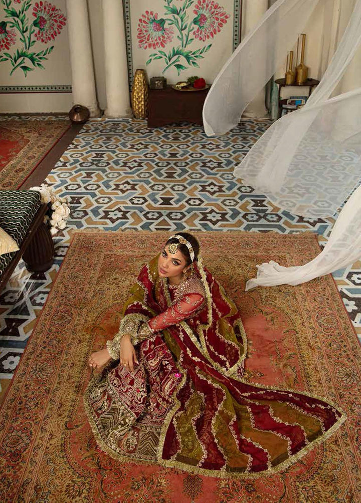 Gulaab By Maryam Hussain Embroidered Net Suits Unstitched 3 Piece MH22G AYNA - Wedding Collection